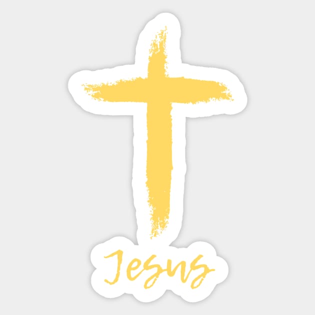 Jesus Cross Sticker by The WYLD Tribe